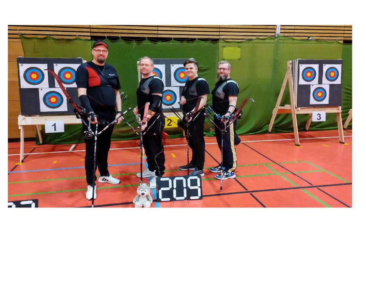 Carsten Krüger, Martin Eschrich, Hannes Büchner und Jan Heckart (von links) am 1. Wettkampftag
